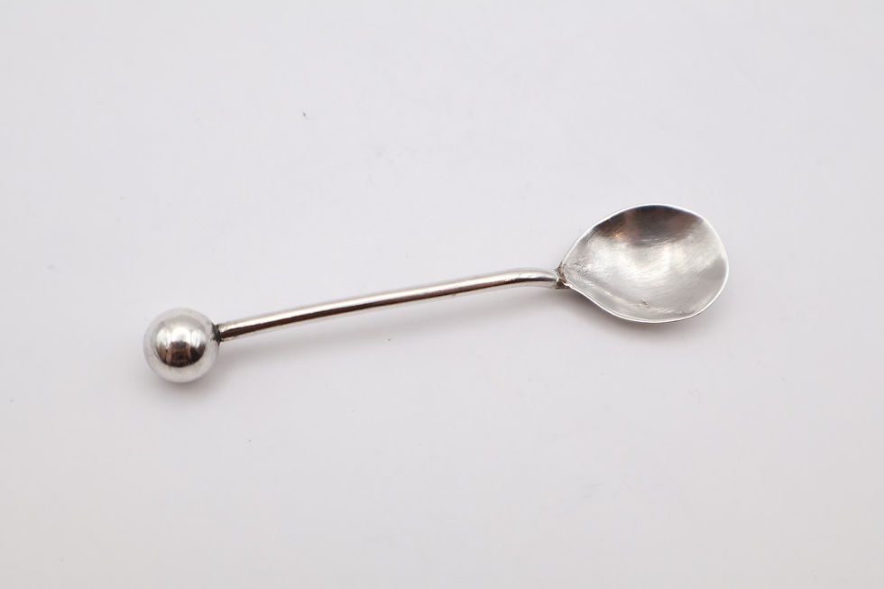 Thumbnail: Antique Sterling Silver Mustard Spoon Hallmarked Birmingham 1904
