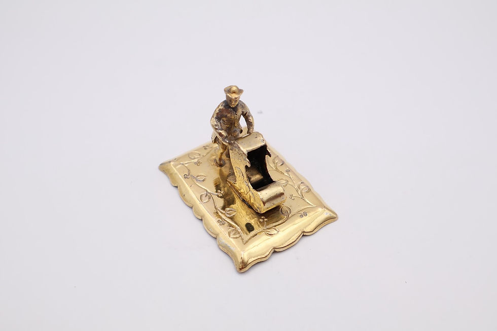 Thumbnail: Lovely Dutch Silver Gilt Figurine Hallmarked