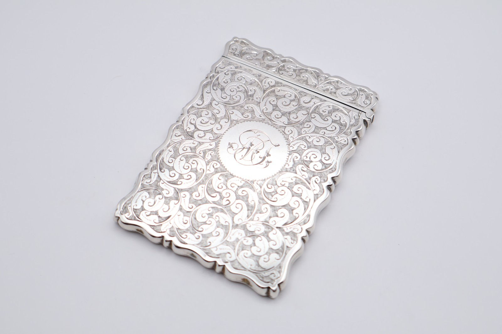 Antique Victorian Sterling Silver Card Case Hallmarked Birmingham 1893