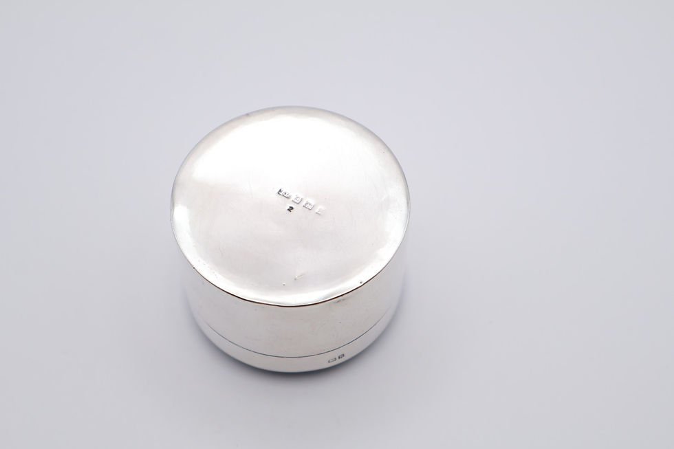Thumbnail: Antique Silver Guilloche Enamel Trinket Box Hallmarked Birmingham 1909
