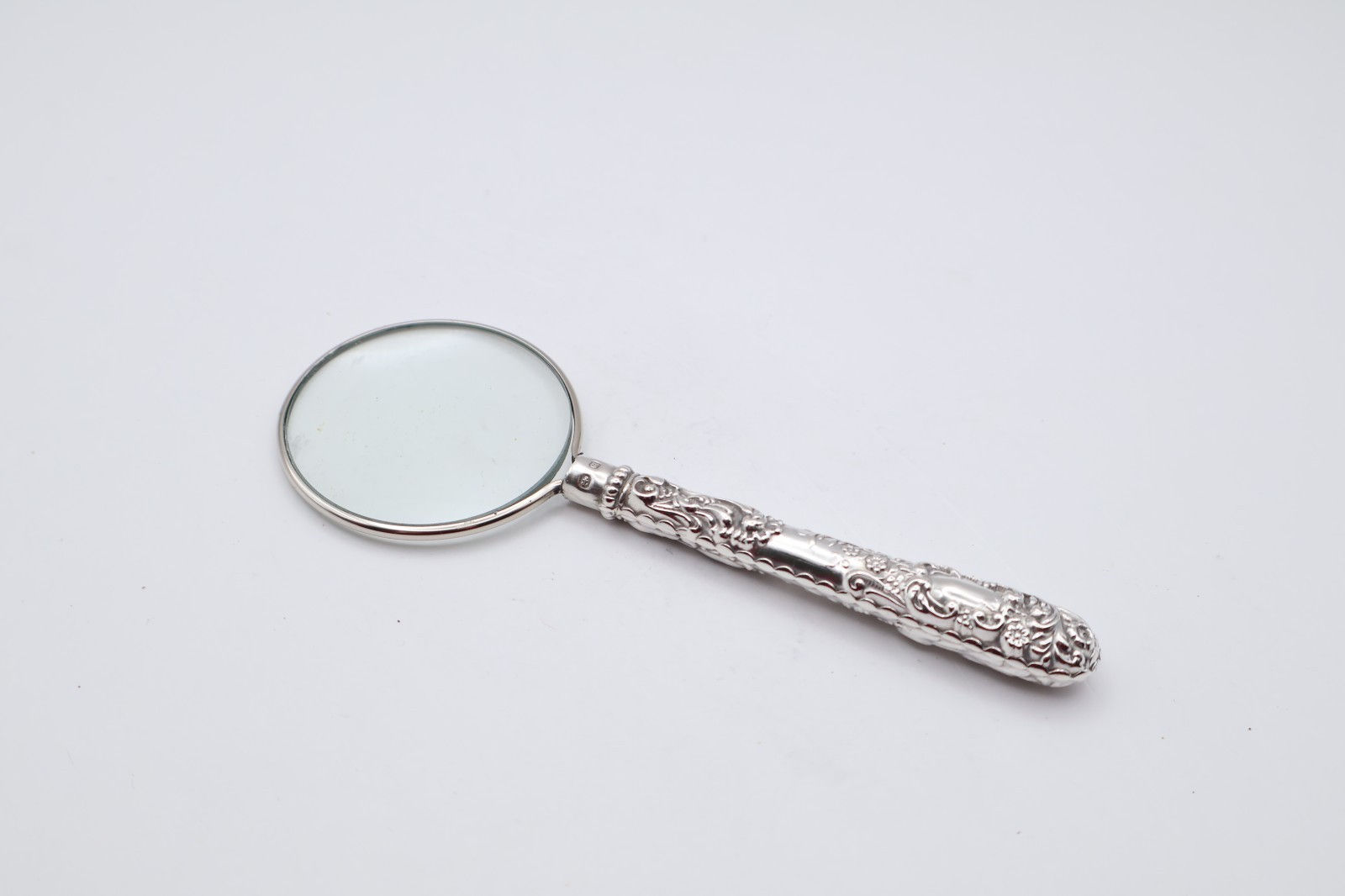 Antique Sterling Silver Handled Magnifying Glass Hallmarked Birmingham 1896