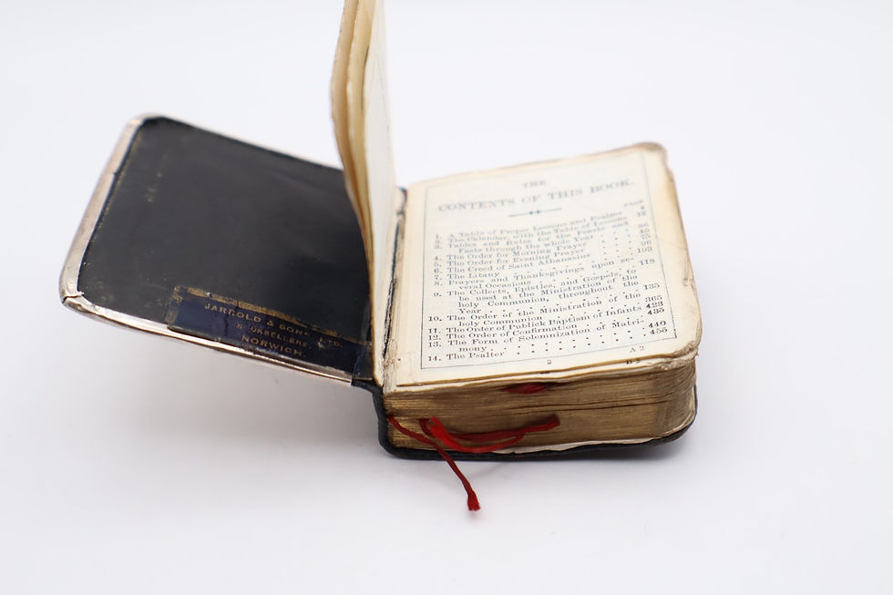 Thumbnail: Antique Sterling Silver Front Common Prayer Book Hallmarked Birmingham 1905