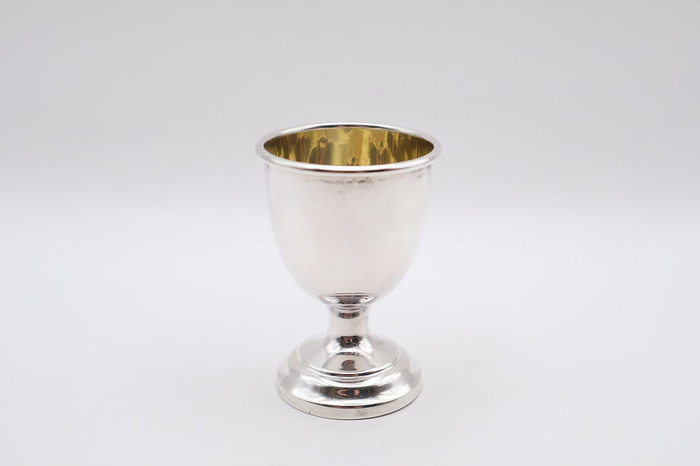Thumbnail: Antique Solid Silver Egg Cup Hallmarked Birmingham 1936