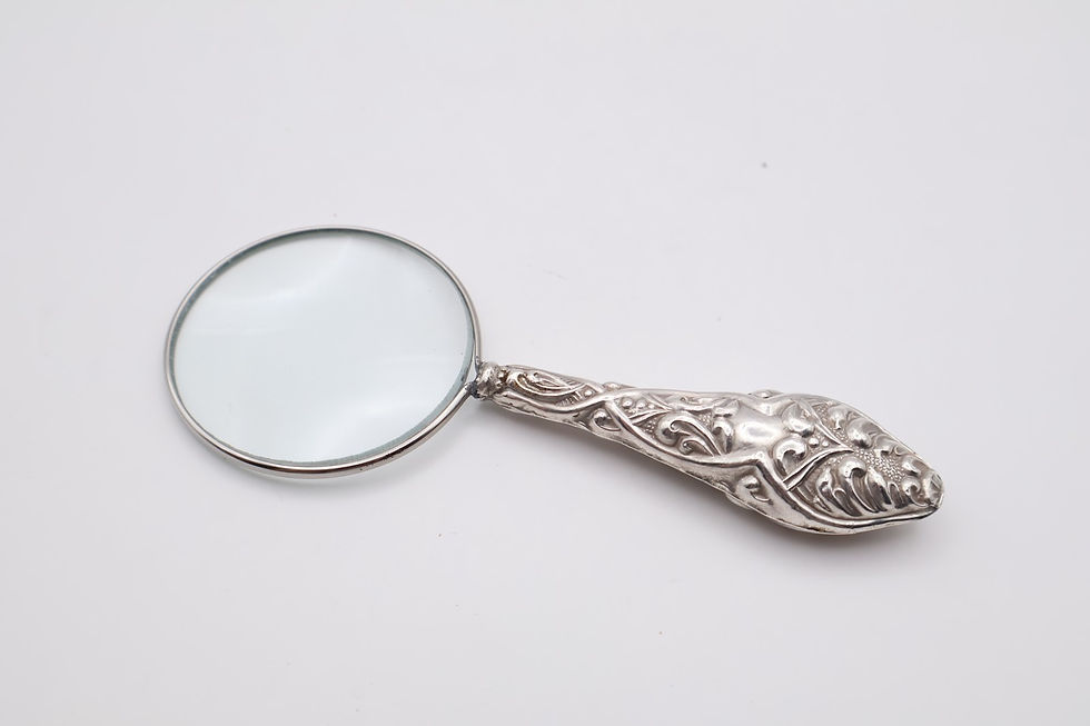 Thumbnail: Nice Antique Silver Handled Magnifying Glass Hallmarked Birmingham 1905