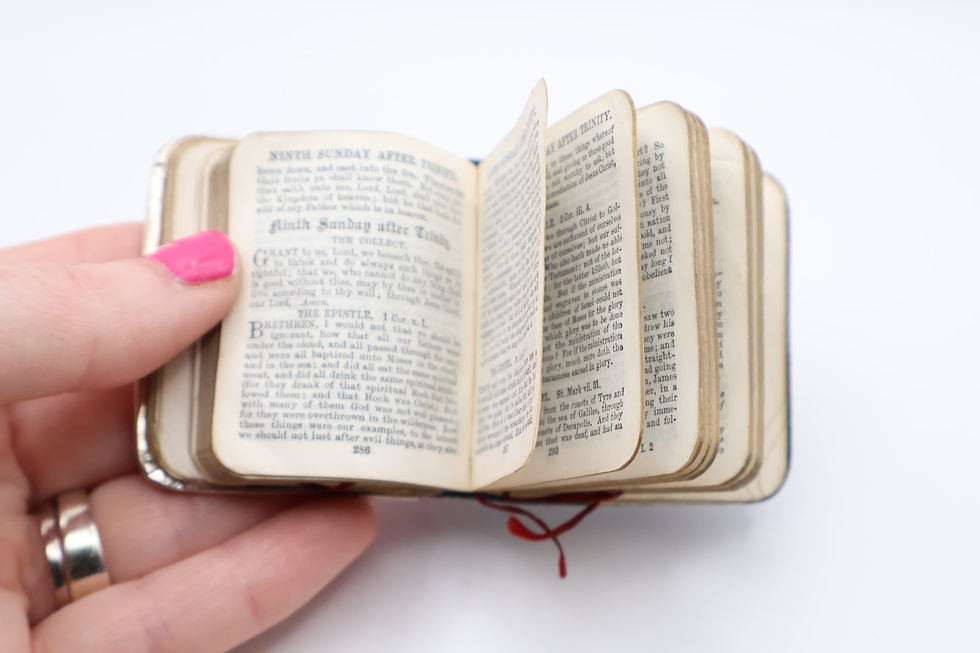 Thumbnail: Antique Sterling Silver Front Common Prayer Book Hallmarked Birmingham 1905