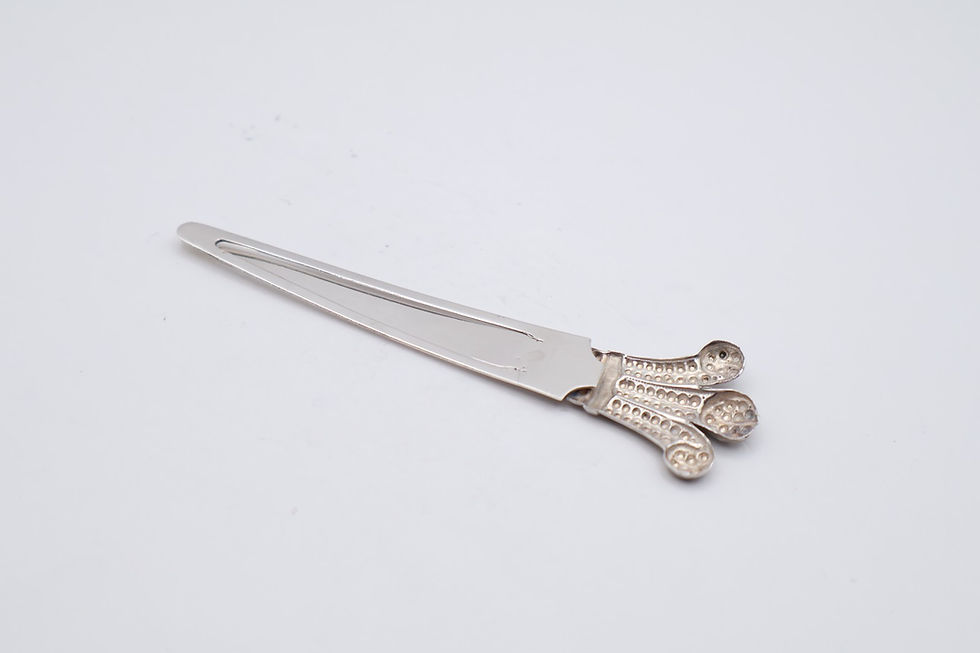 Thumbnail: Vintage Sterling Silver Bookmark Stamped Sterling