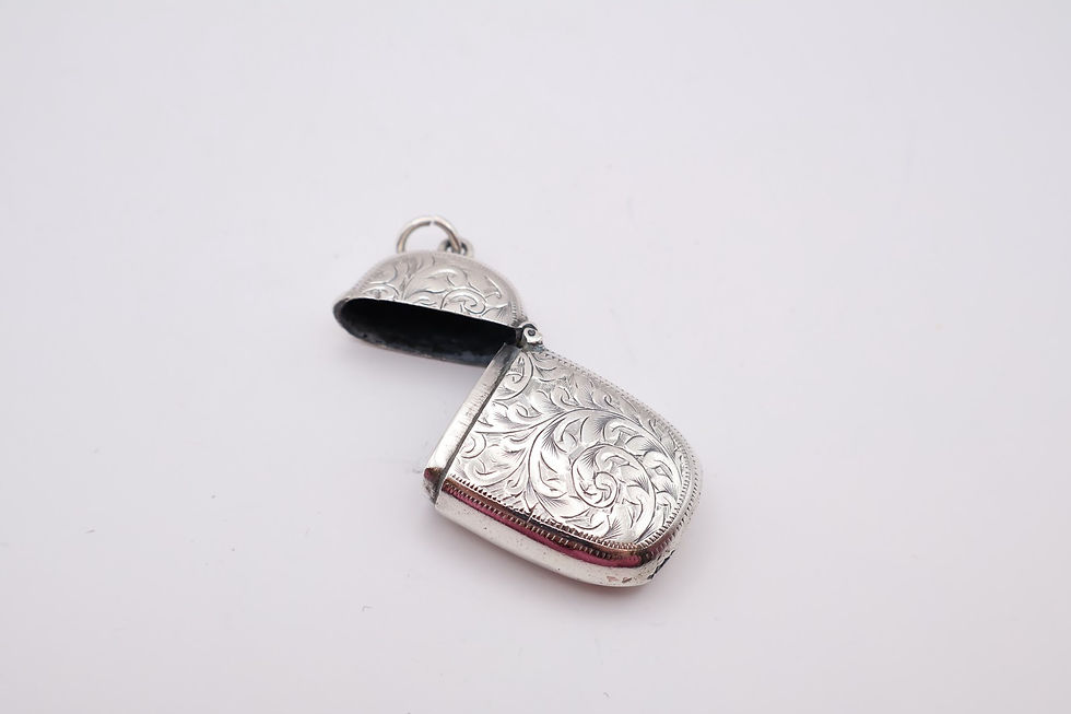 Thumbnail: Antique Sterling Silver Vesta Hallmarked Birmingham 1905
