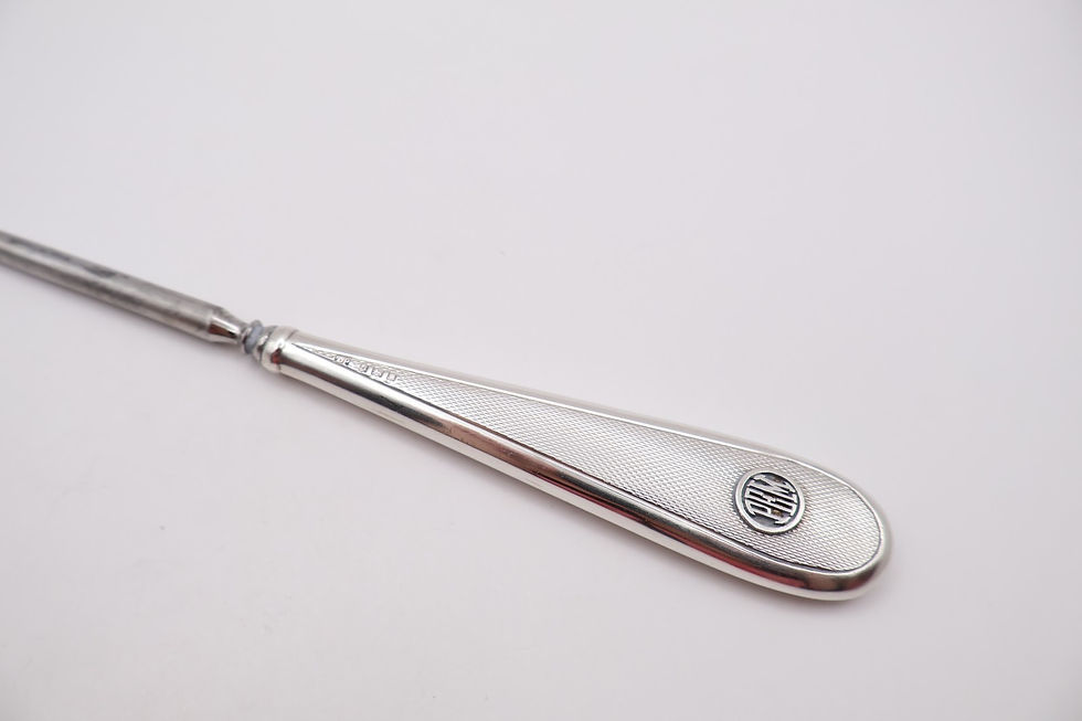 Thumbnail: Antique Silver Handled Button Hook Hallmarked London 1928