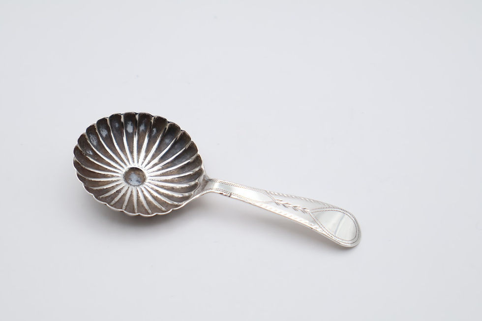 Thumbnail: Antique Georgian Sterling Silver Caddy Spoon Hallmarked Birmingham 1798