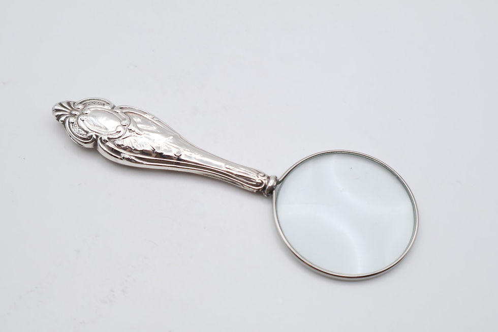 Thumbnail: Antique Silver Handled Magnifying Glass Hallmarked Birmingham 1923