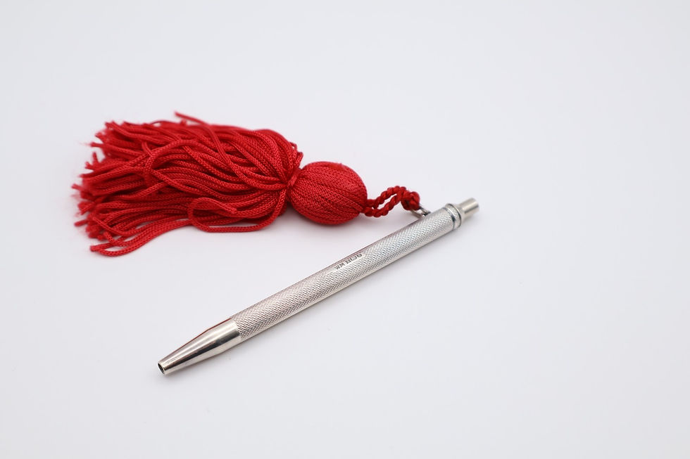 Vintage Sterling Silver Pen with Tassel Hallmarked 1978