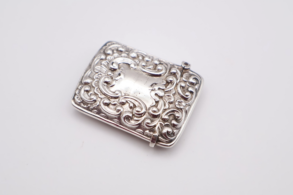 Thumbnail: Antique Sterling Silver Vesta Case Hallmarked Birmingham 1908