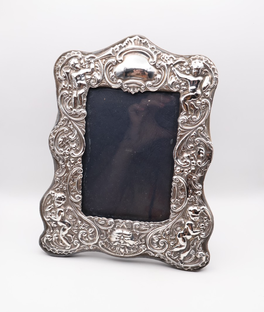 Thumbnail: Large Vintage Sterling Silver Photograph Frame Hallmarked London 1985