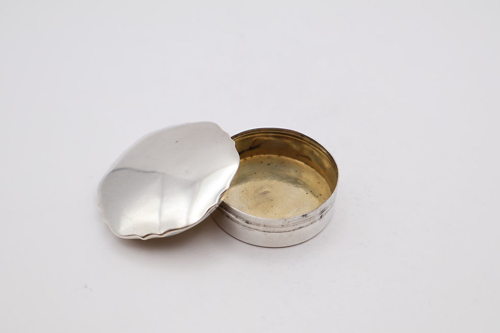 Thumbnail: Antique Sterling Silver Pill Pot Hallmarked Birmingham 1925