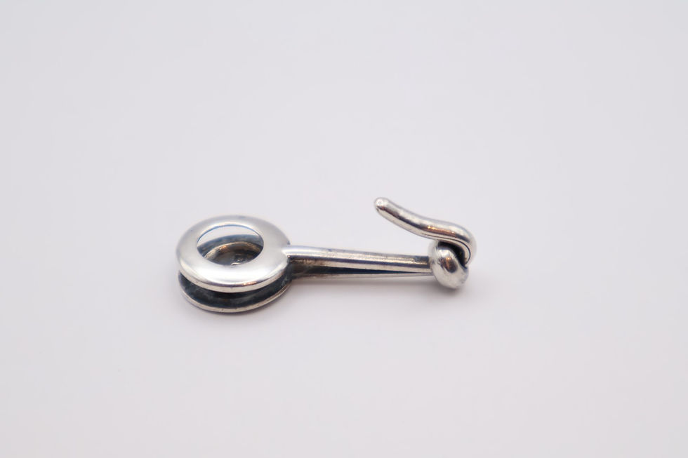 Thumbnail: Antique Sterling Silver Napkin Clip Hallmarked Birmingham 1903