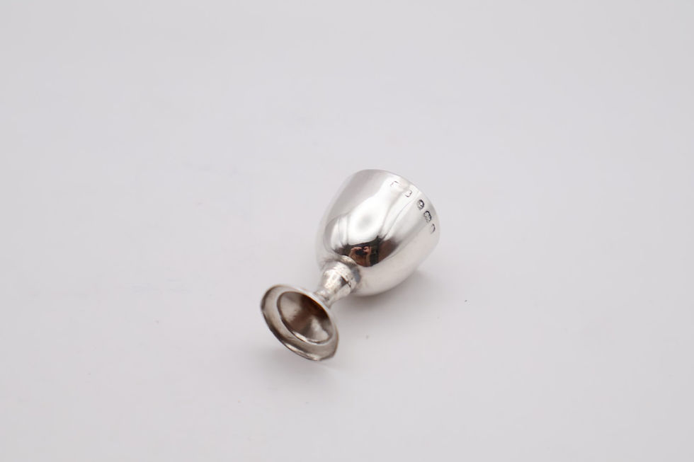 Thumbnail: Antique Sterling Silver Miniature Goblet Cup Hallmarked Birmingham