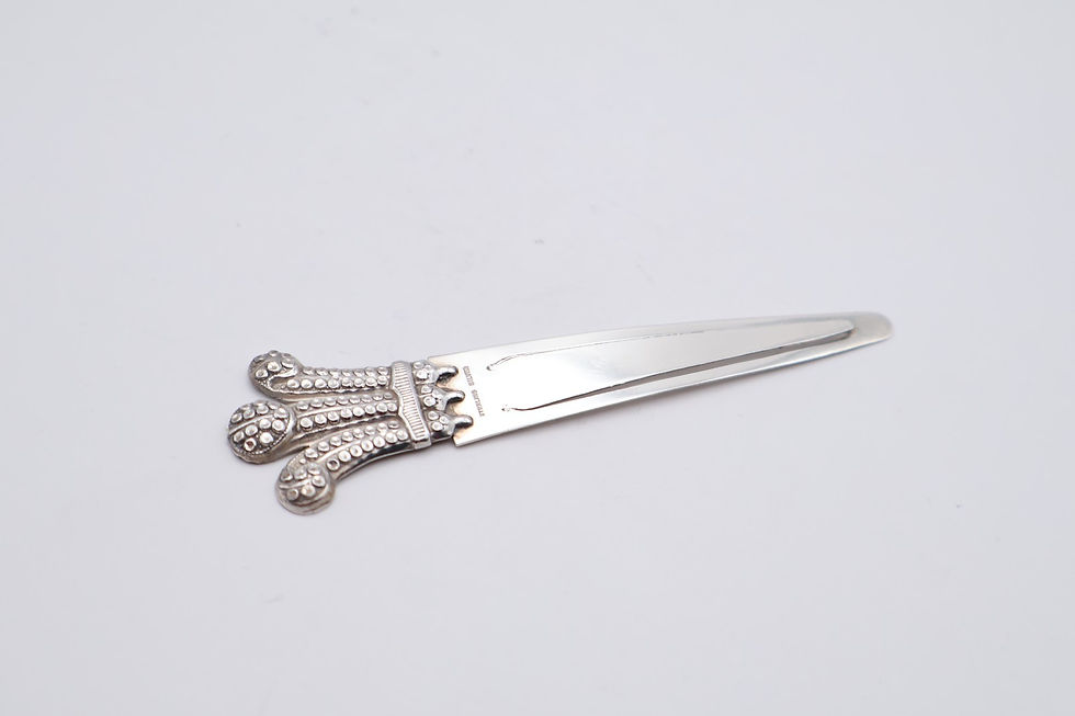 Thumbnail: Vintage Sterling Silver Bookmark Stamped Sterling