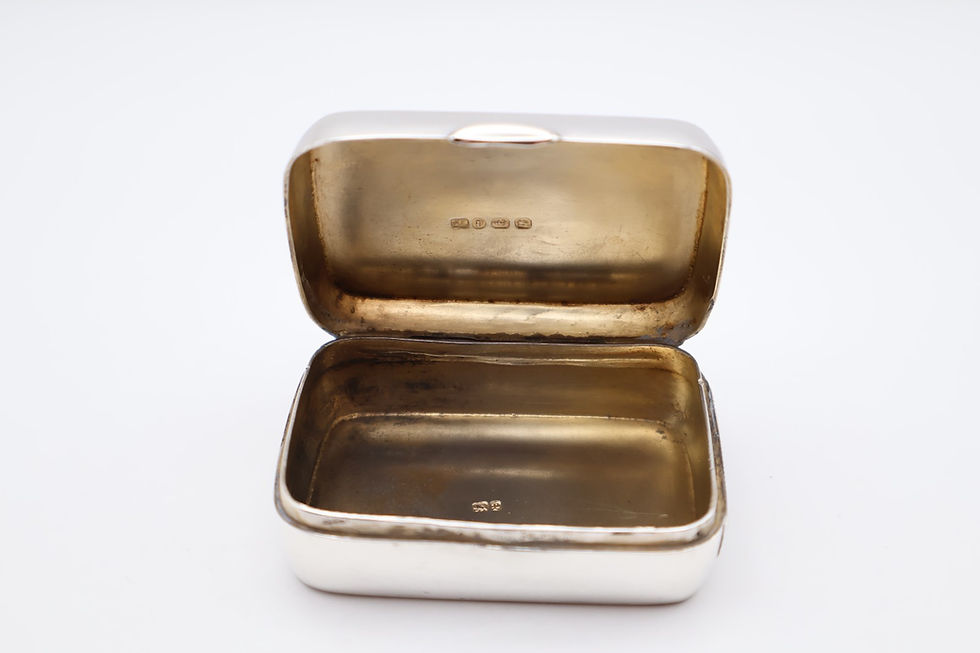 Thumbnail: Antique Sterling Silver Vesta Snuff Box Hallmarked Birmingham 1889