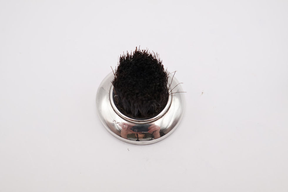 Thumbnail: Antique Sterling Silver Pen Wipe Hallmarked Birmingham 1920