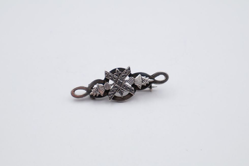 Thumbnail: Antique Victorian Sterling Silver Brooch Hallmarked Birmingham 1897