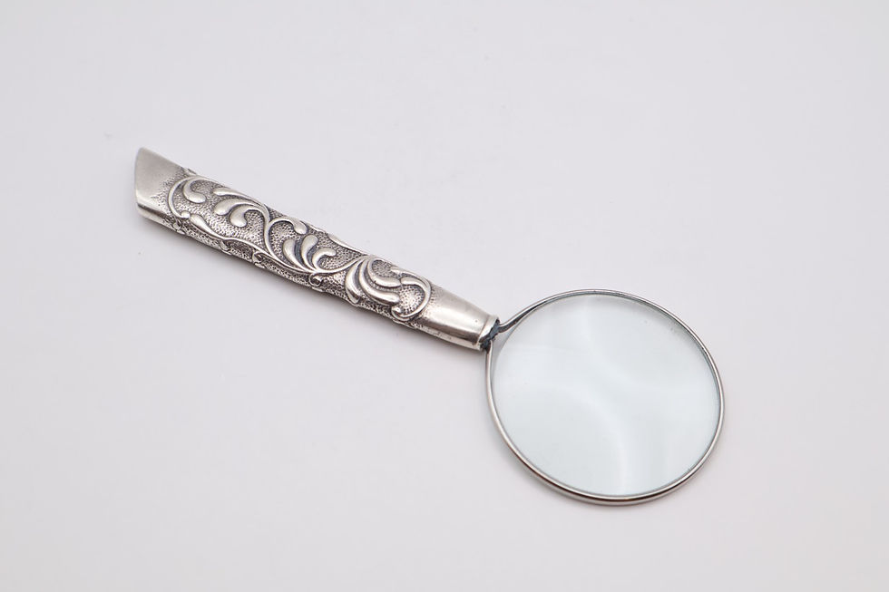 Thumbnail: Antique Sterling Silver Handled Magnifying Glass
