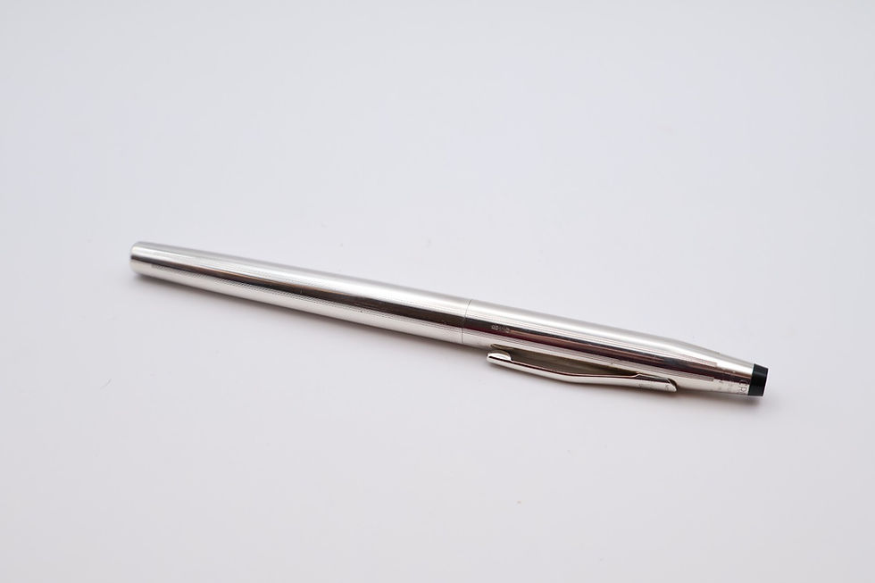Thumbnail: Vintage Sterling Silver Cross Fountain Pen Stamped 925 with 14kt nib