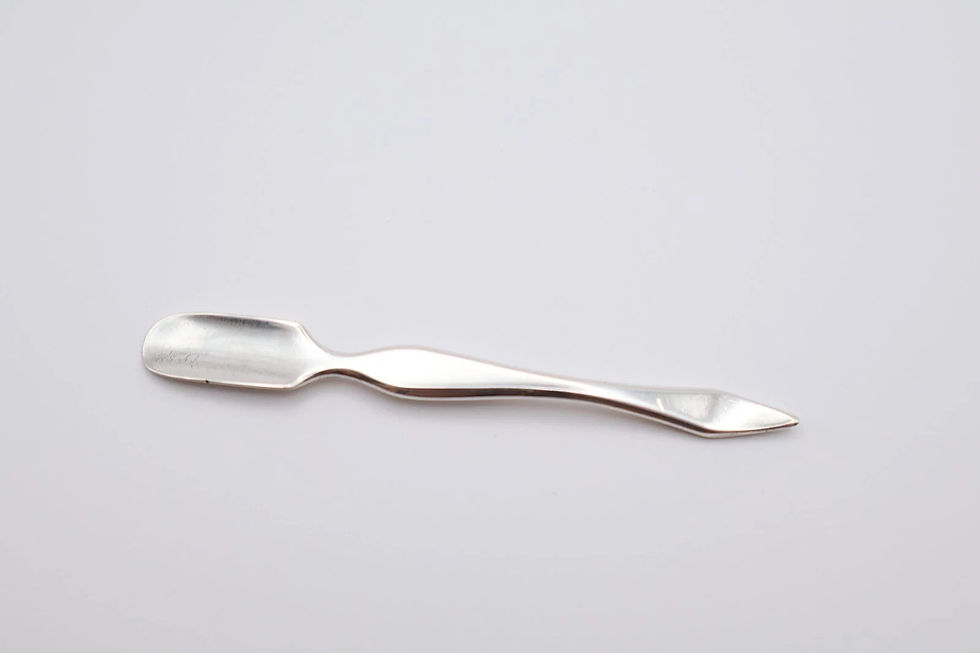 Thumbnail: Antique Victorian Solid Silver Cuticle Pusher Manicure Tool London 1862