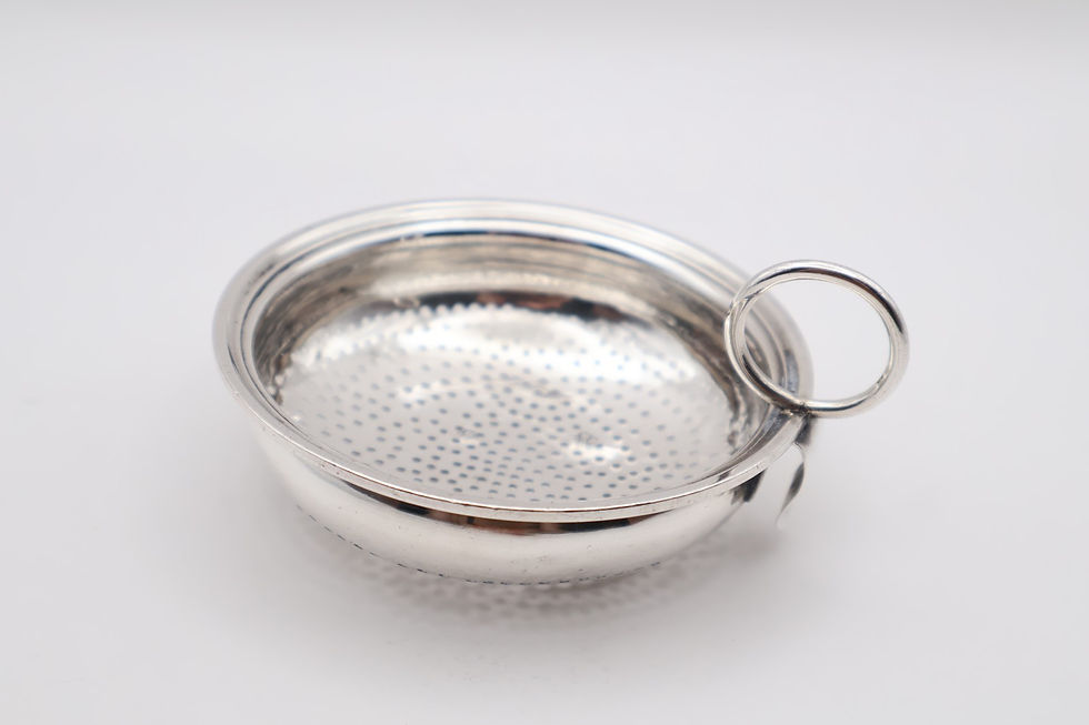 Thumbnail: Antique Georgian Sterling Silver Lemon Strainer Circa 1800