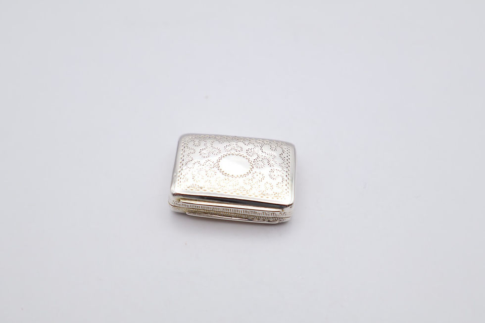 Thumbnail: Antique Georgian Sterling Silver Vinaigrette Hallmarked Birmingham 1825