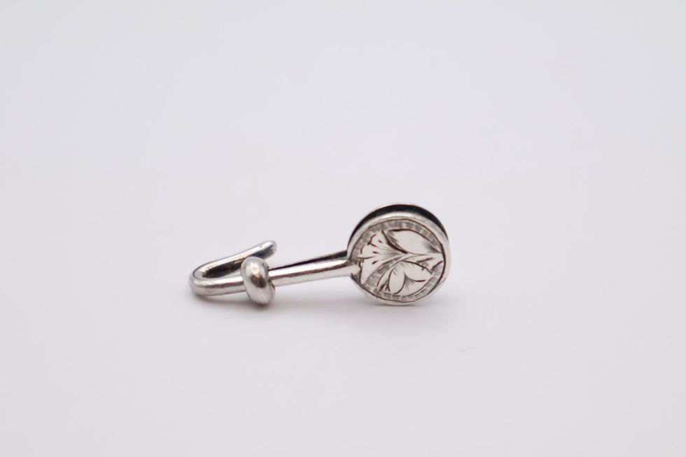 Thumbnail: Antique Sterling Silver Napkin Clip Hallmarked Birmingham 1903