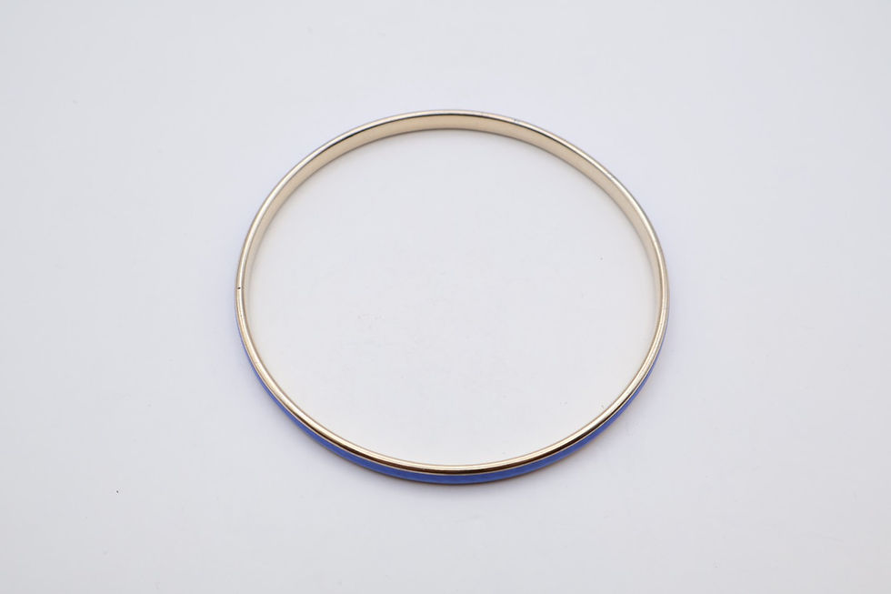 Thumbnail: Beautiful Vintage Silver Blue Guilloche Enamel Large Bangle Stamped 925