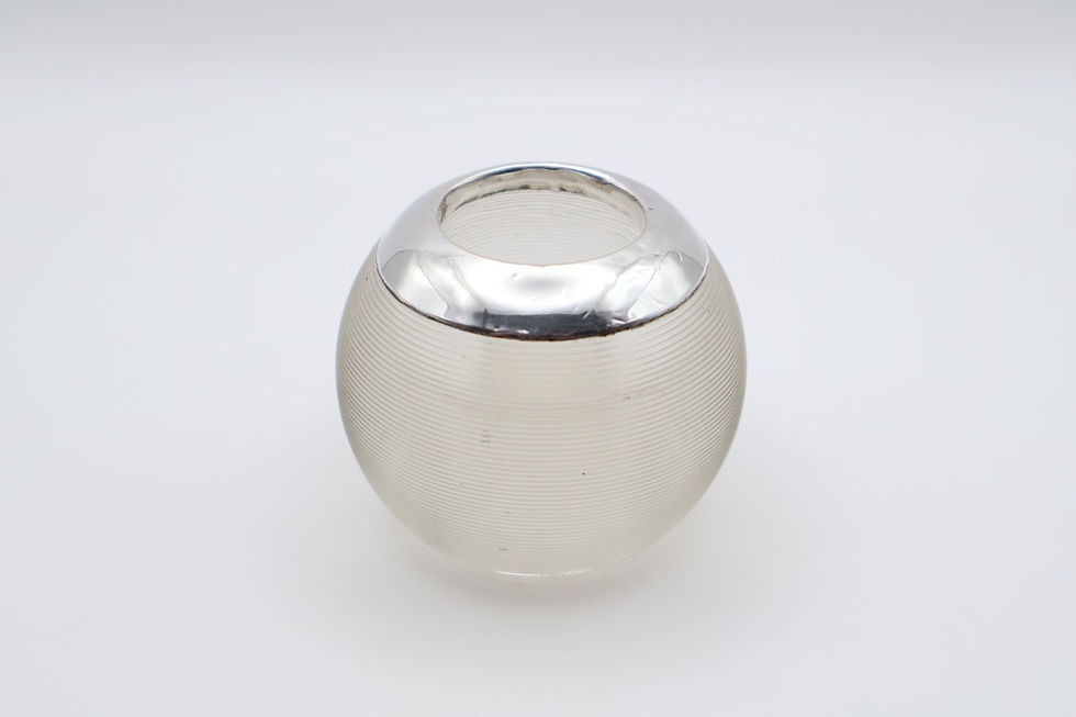 Thumbnail: Antique Sterling Silver Mounted Glass Match Striker Hallmarked Birmingham 1900