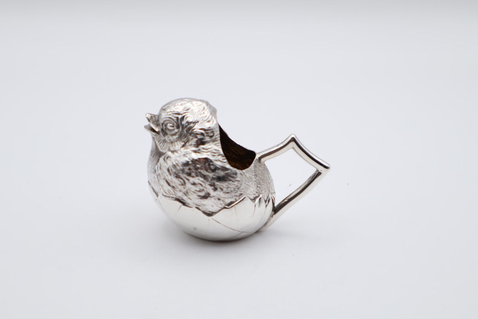 Rare Antique Silver Sampon Mordan Novelty Chick Cream Jug Hallmarked Chester