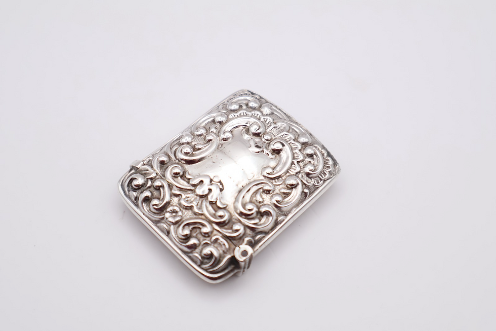 Thumbnail: Antique Sterling Silver Vesta Case Hallmarked Birmingham 1908