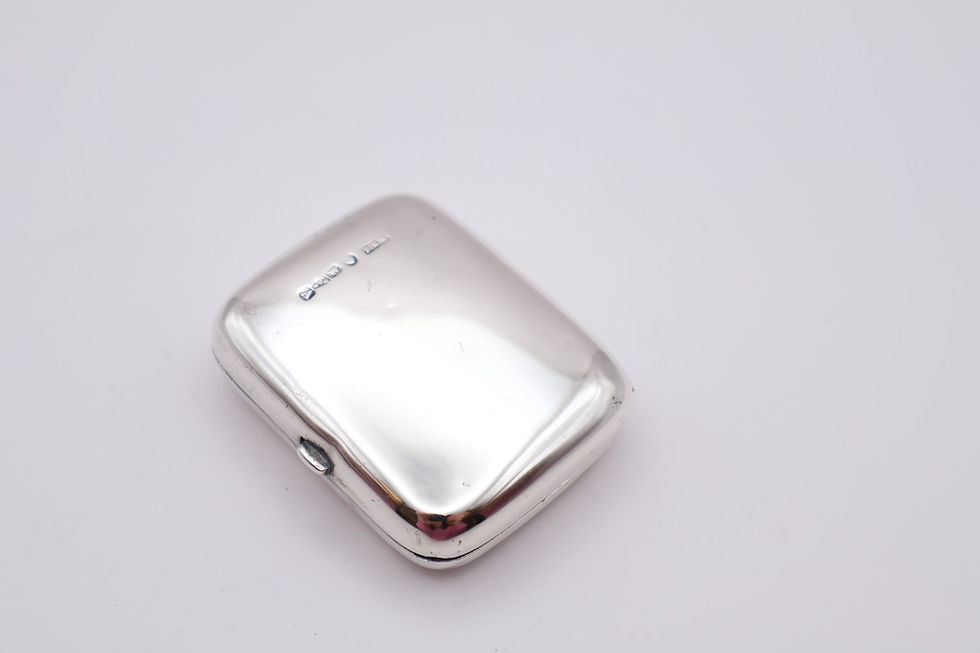 Thumbnail: Antique Victorian Sterling Silver Box Hallmarked Chester 1884