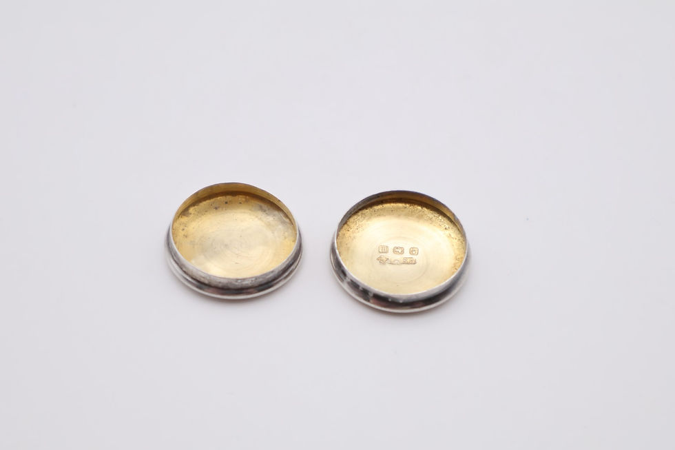 Thumbnail: Antique Sterling Silver Patch Box / Pill Pot Hallmarked Birmingham 1911