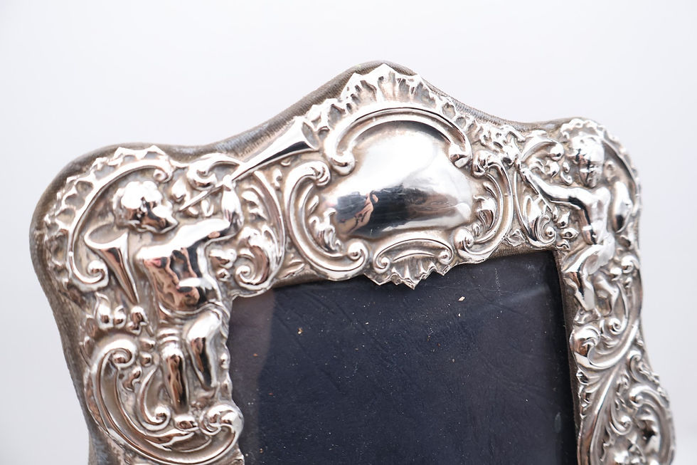 Thumbnail: Large Vintage Sterling Silver Photograph Frame Hallmarked London 1985