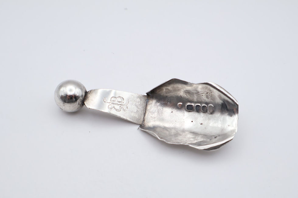 Thumbnail: Unusual  Vintage Silver Arts & Craft Style Caddy Spoon Hallmarked London 1977