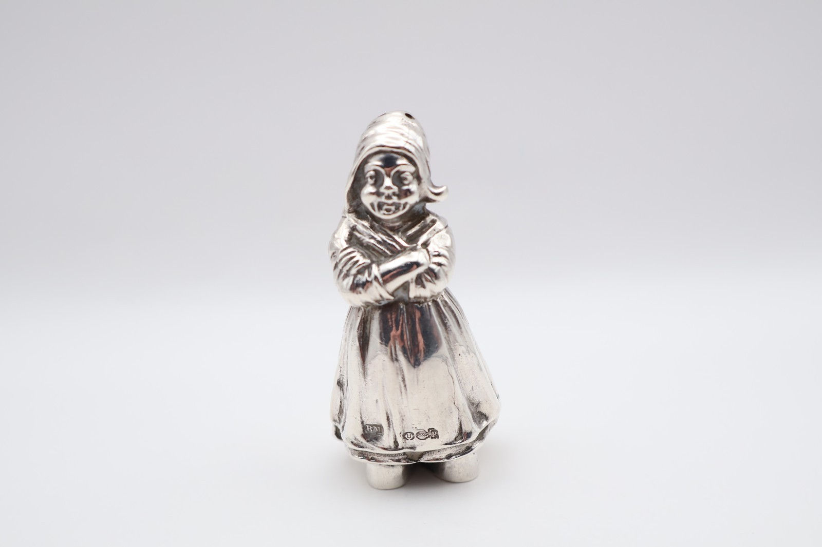 Charming Antique Sterling Silver Novelty Pepper Hallmarked Import London 1910
