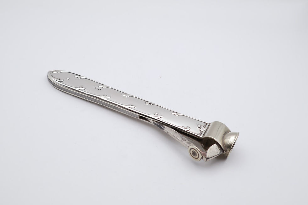 Thumbnail: Antique Silver Mounted Art Nouveau Large Cigar Cutter Hallmarked Birmingham 1907