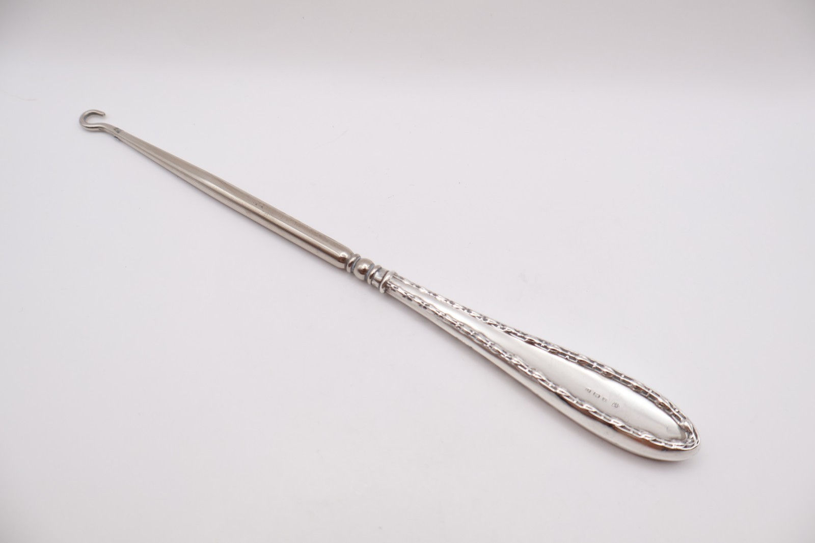 Antique Silver Handled Button Hook Hallmarked Birmingham 1913
