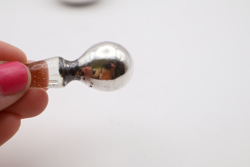 Thumbnail: Antique Silver Cased Glass Scent Bottle Circa 1920