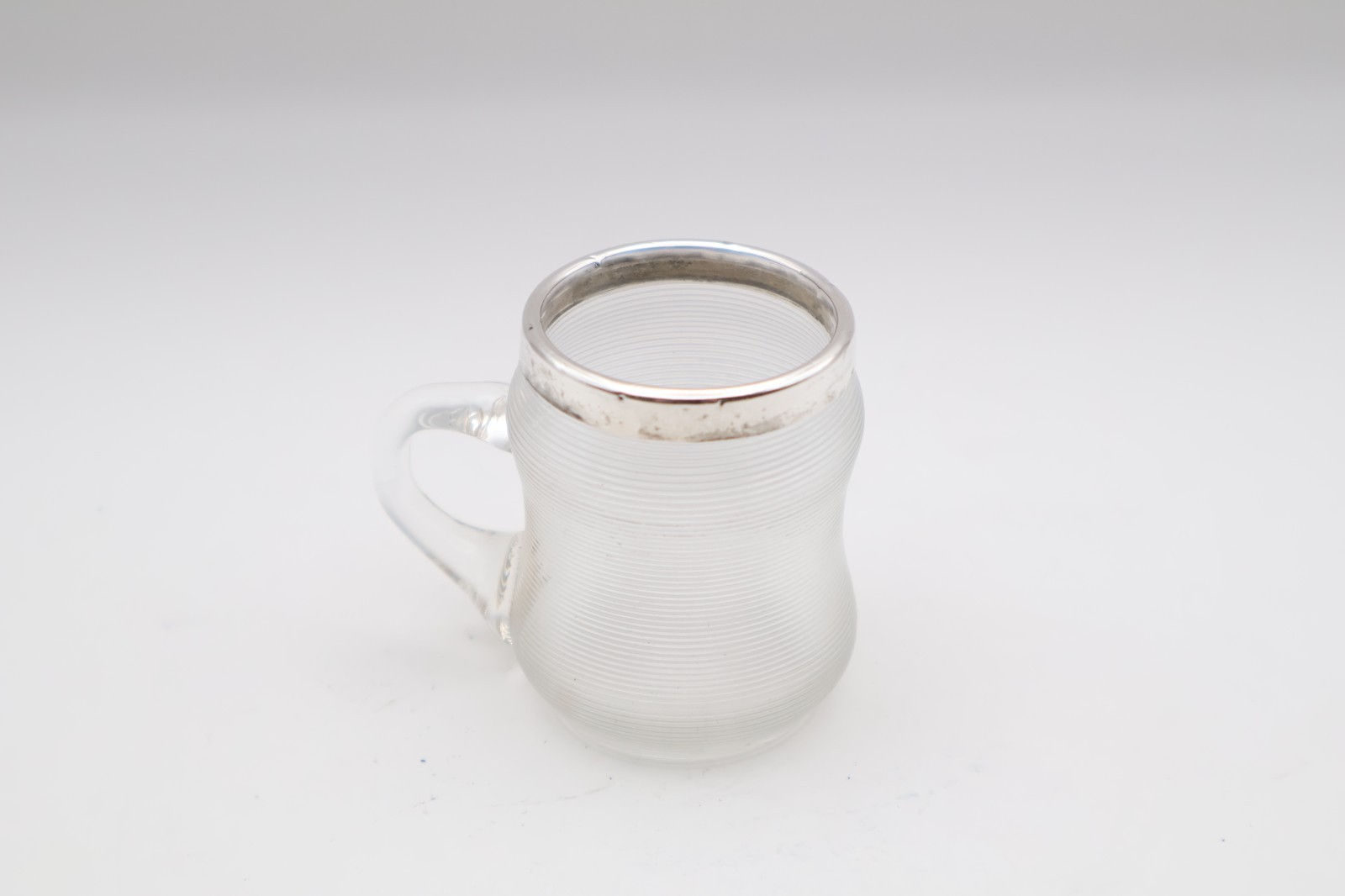 Charming Antique Silver Mounted Glass Match Striker Hallmarked Birmingham 1900