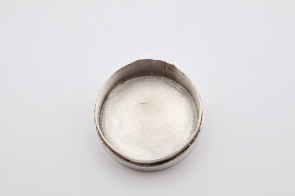 Thumbnail: Quality Vintage Egyptian Silver Scarab Beetle Pill Pot