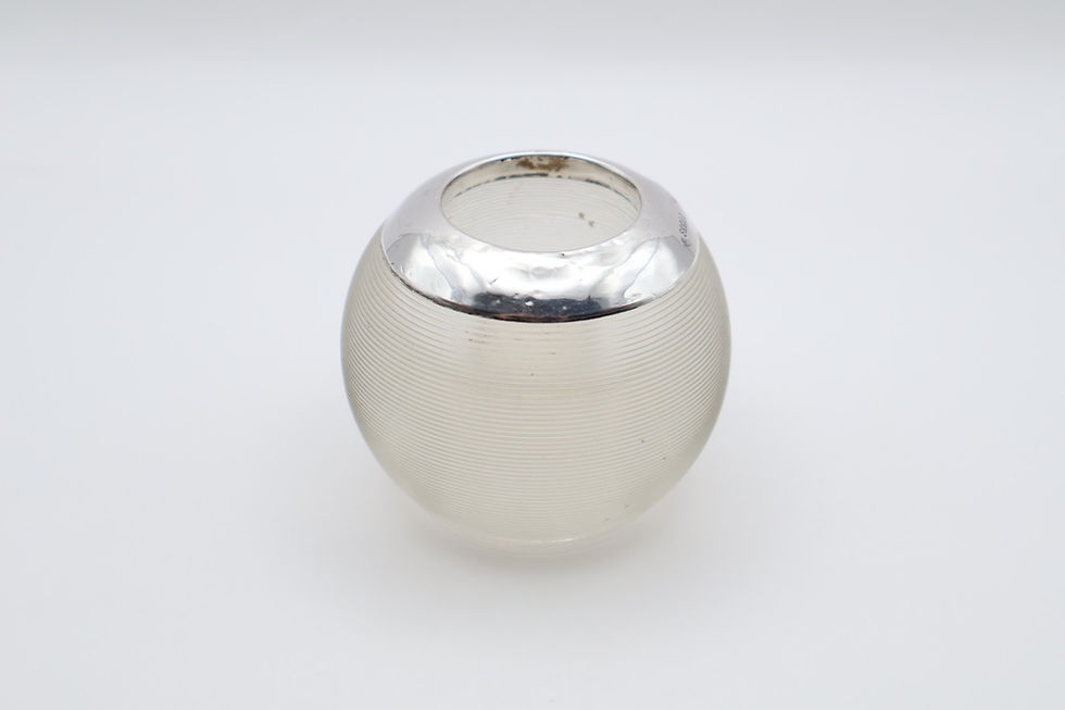 Thumbnail: Antique Sterling Silver Mounted Glass Match Striker Hallmarked Birmingham 1900