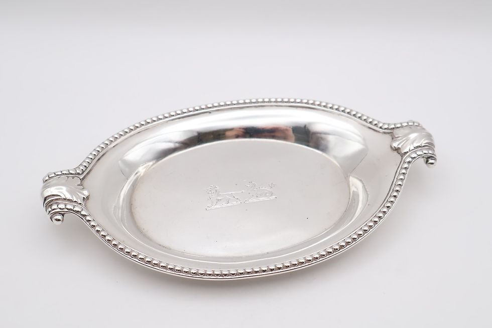 Thumbnail: Quality & Heavy Antique Georgian Solid Silver Dish Hallmarked London 1834
