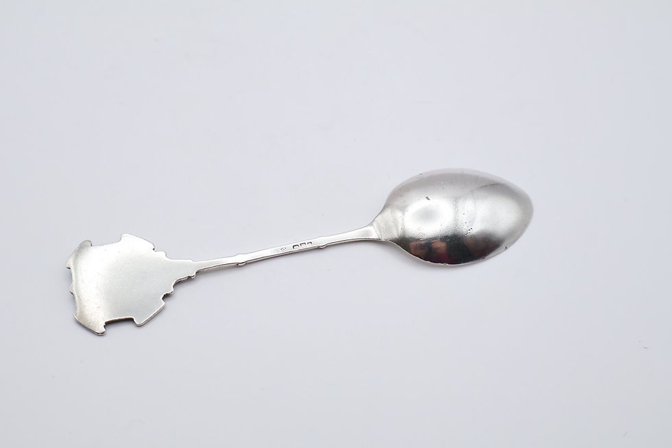 Thumbnail: Antique Silver Enamel Falkland Islands Spoon Hallmarked Chester 1906