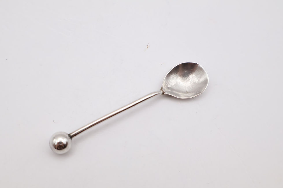 Thumbnail: Antique Sterling Silver Mustard Spoon Hallmarked Birmingham 1904