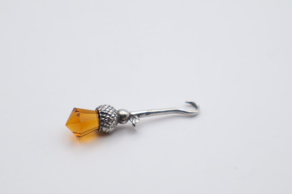 Thumbnail: Delightful Antique Silver Miniature Chatelain Button Hook Birmingham 1901