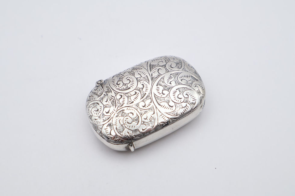 Thumbnail: Antique Victorian Sterling Silver Vesta Case Hallmarked Birmingham 1894